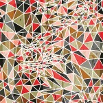 Vector abstract geometric seamless pattern from polygons.
